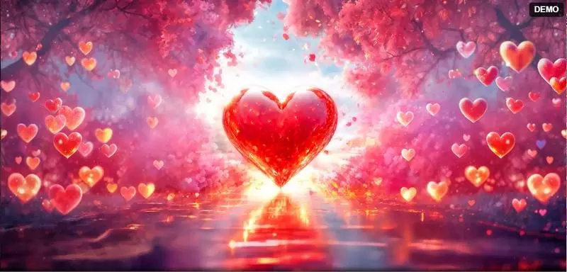 Triple Valentine Slots made by Red Rake Gaming - Introduction Screen