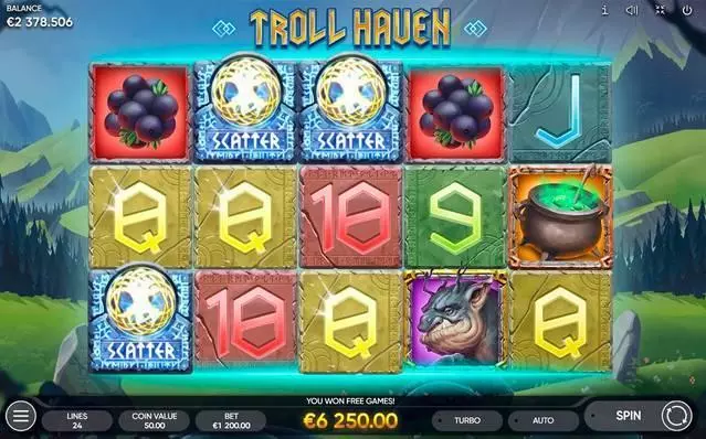 Troll Haven Slots made by Endorphina - Main Screen Reels