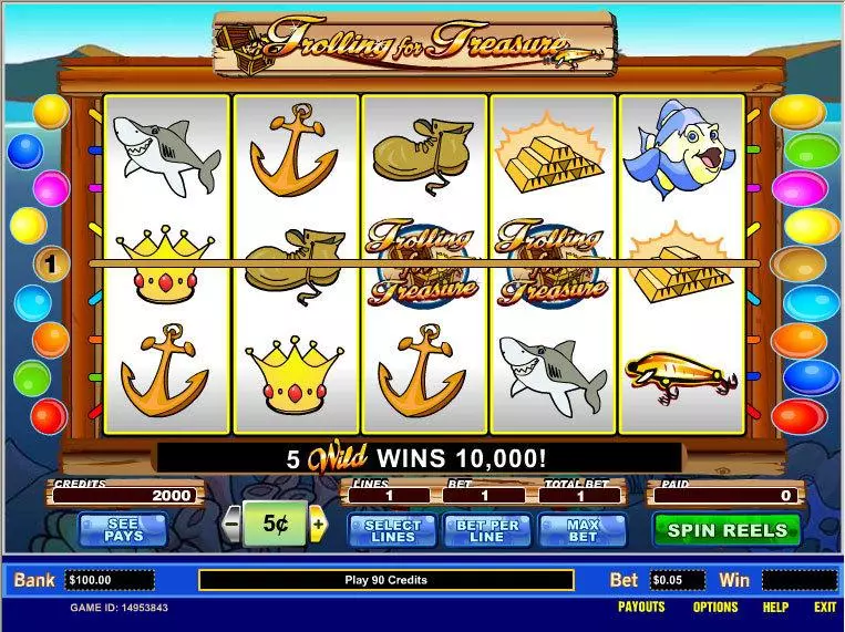 Trolling for Treasures Slots made by Parlay - Main Screen Reels