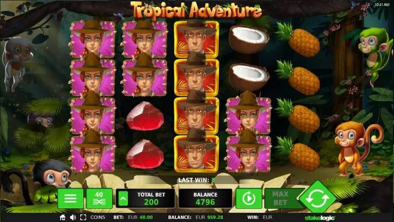 Tropical Adventure Slots made by StakeLogic - Main Screen Reels