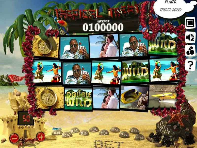Tropical Treat Slots made by Slotland Software - Main Screen Reels