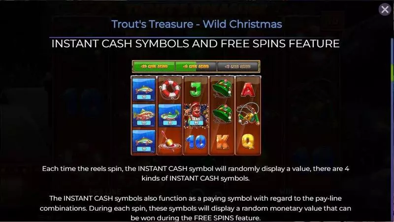 Trout’s Treasure – Wild Christmas Slots made by Spinomenal - Free Spins Feature