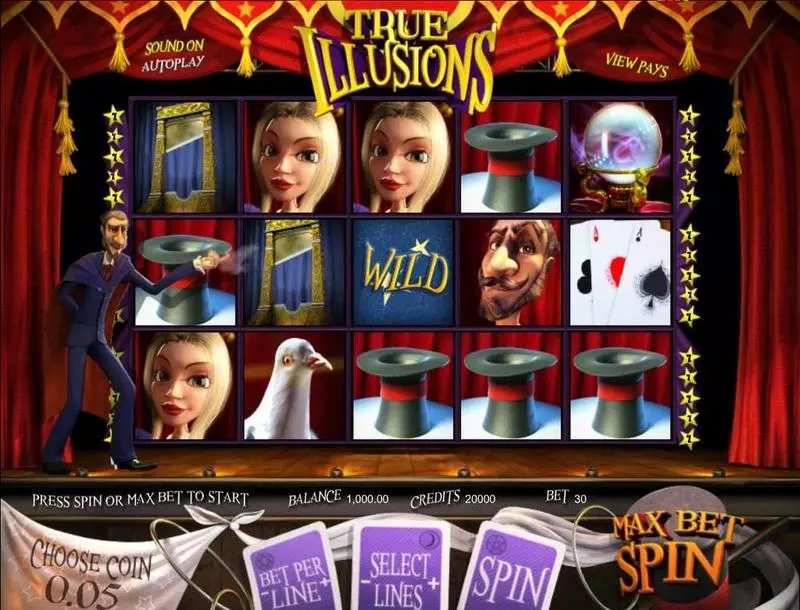 True illusion Slots made by BetSoft - Main Screen Reels