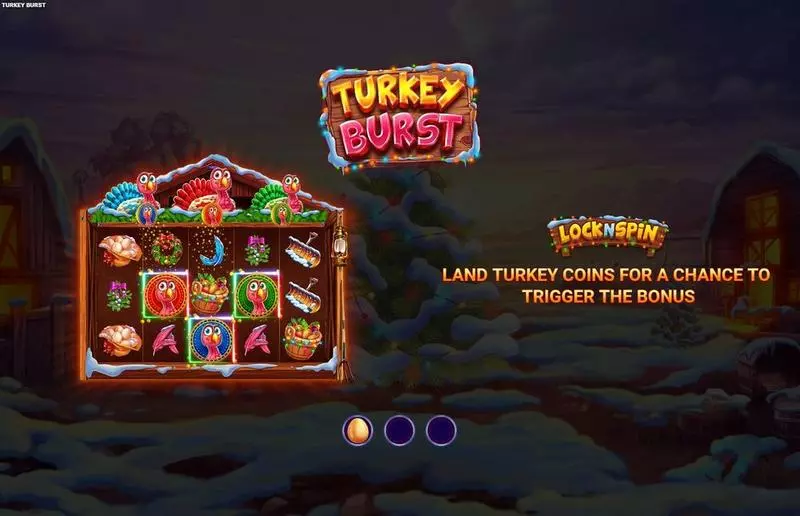 Turkey Burst Slots made by Wizard Gaming - Introduction Screen