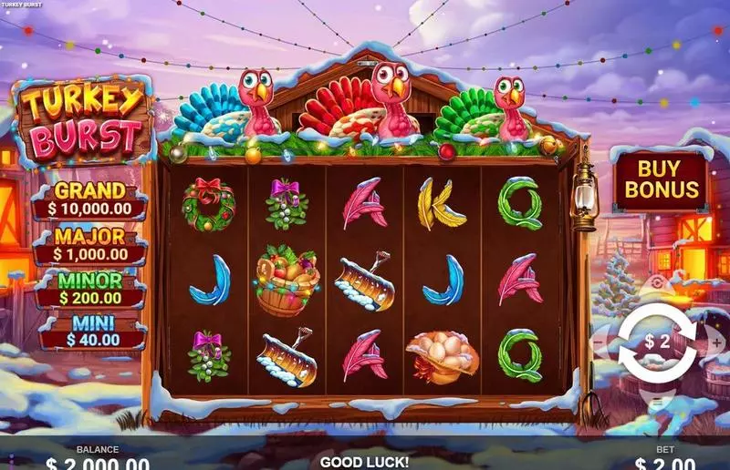 Turkey Burst Slots made by Wizard Gaming - Main Screen Reels