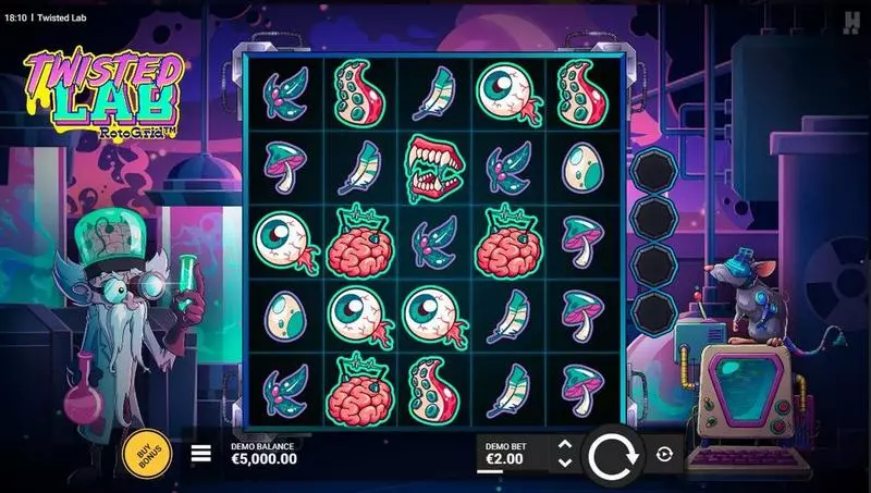 Twisted Lab Slots made by Hacksaw Gaming - Main Screen Reels