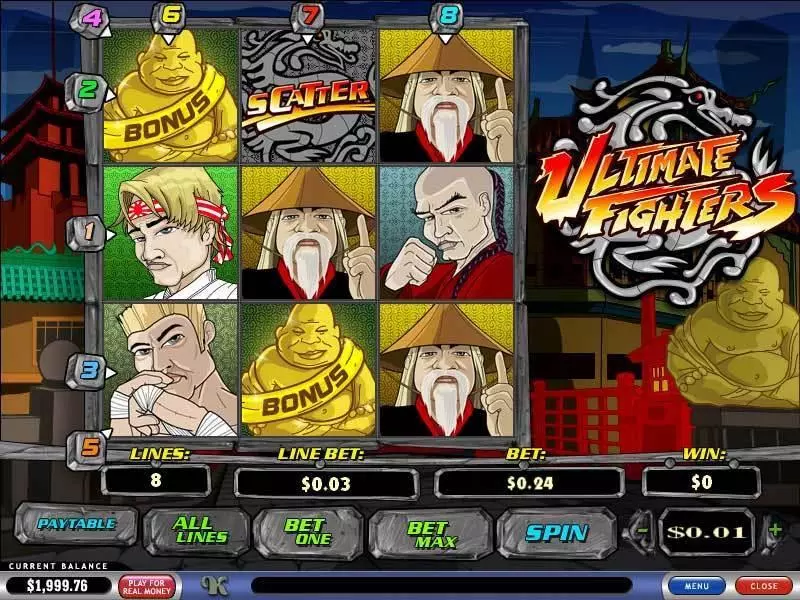 Ultimate Fighters Slots made by PlayTech - Main Screen Reels
