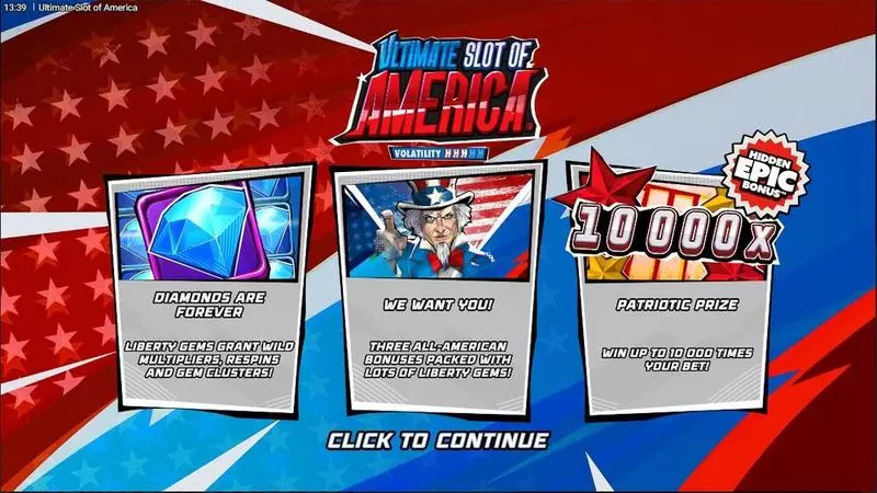 Ultimate Slot Of America Slots made by Hacksaw Gaming - Introduction Screen