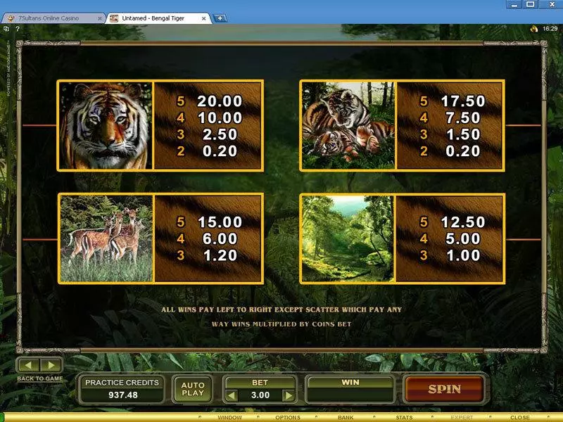 Untamed - Bengal Tiger Slots made by Microgaming - Info and Rules