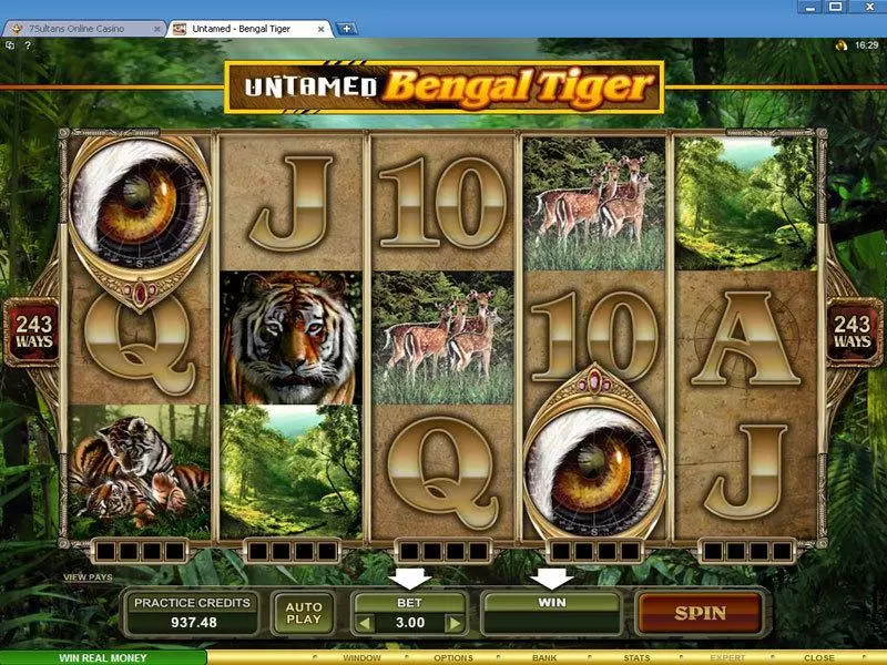 Untamed - Bengal Tiger Slots made by Microgaming - Main Screen Reels