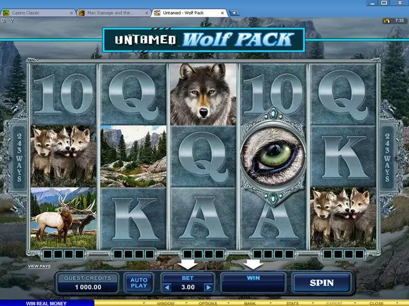 Untamed - Wolf Pack Slots made by Microgaming - Main Screen Reels