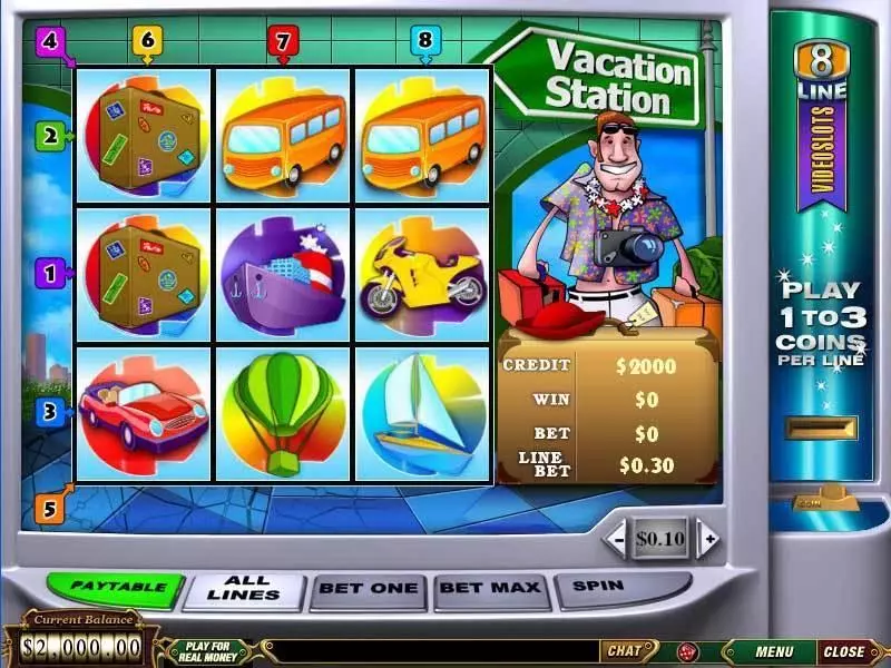 Vacation Station Slots made by PlayTech - Main Screen Reels