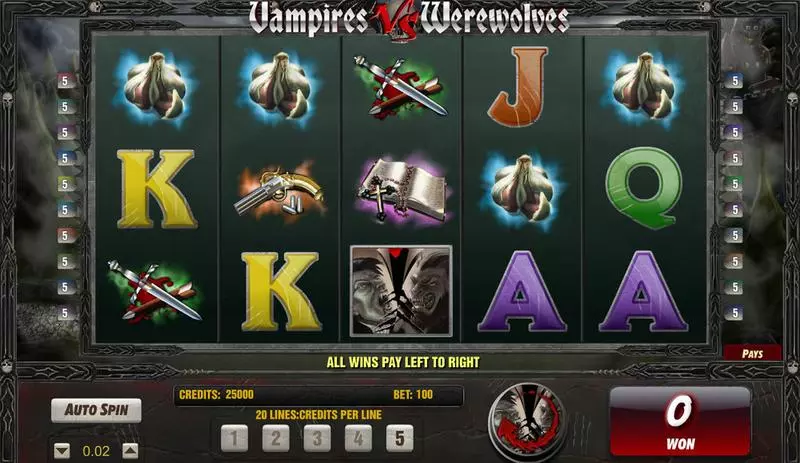Vampires vs Werewolves Slots made by Amaya - Main Screen Reels