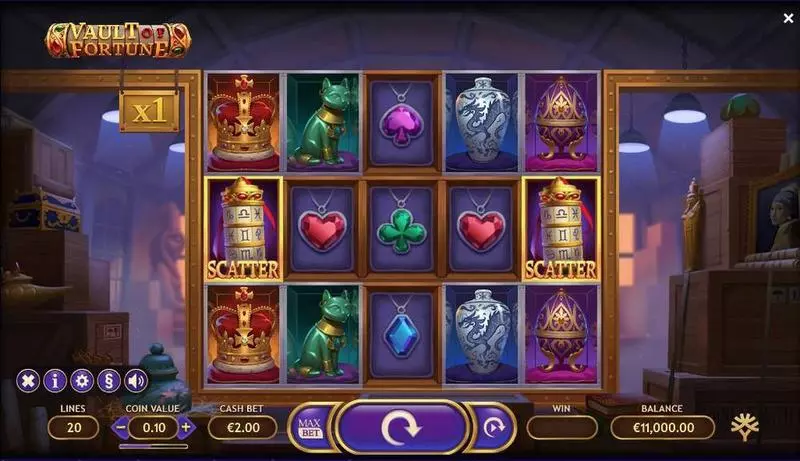 Vault of Fortune Slots made by Yggdrasil - Main Screen Reels