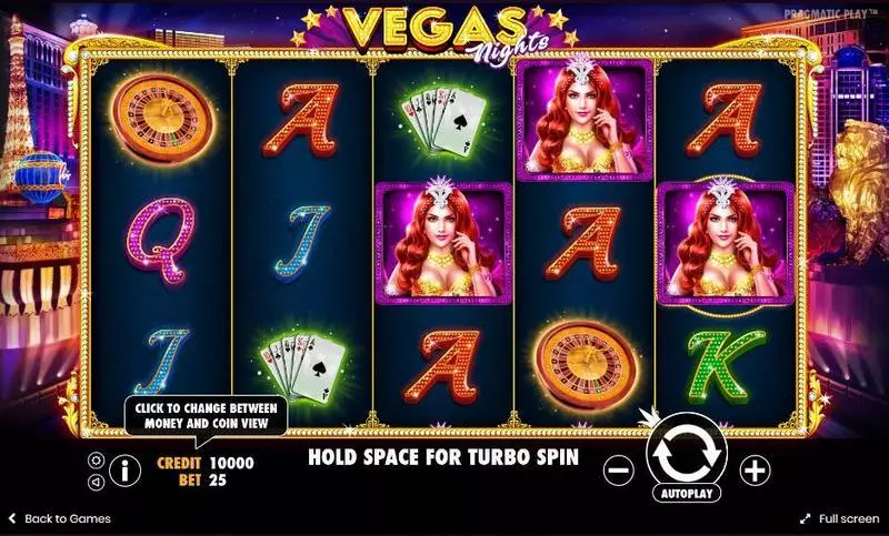 Vegas Nights Slots made by Pragmatic Play - Main Screen Reels