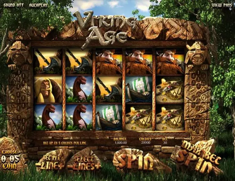Viking Age Slots made by BetSoft - Main Screen Reels