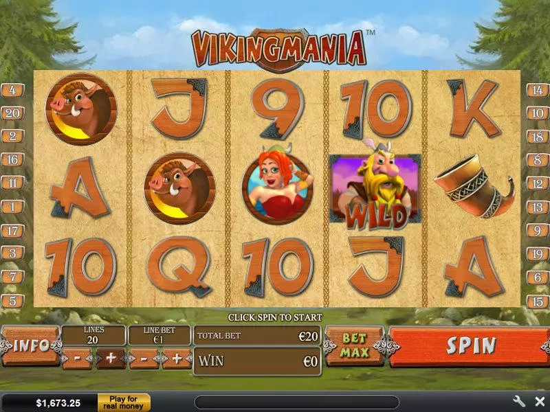 Vikingmania Slots made by PlayTech - Main Screen Reels