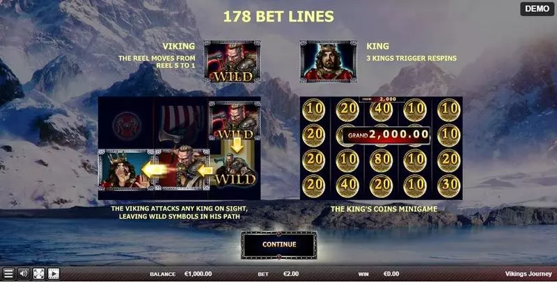 Vikings Journey Slots made by Red Rake Gaming - Info and Rules