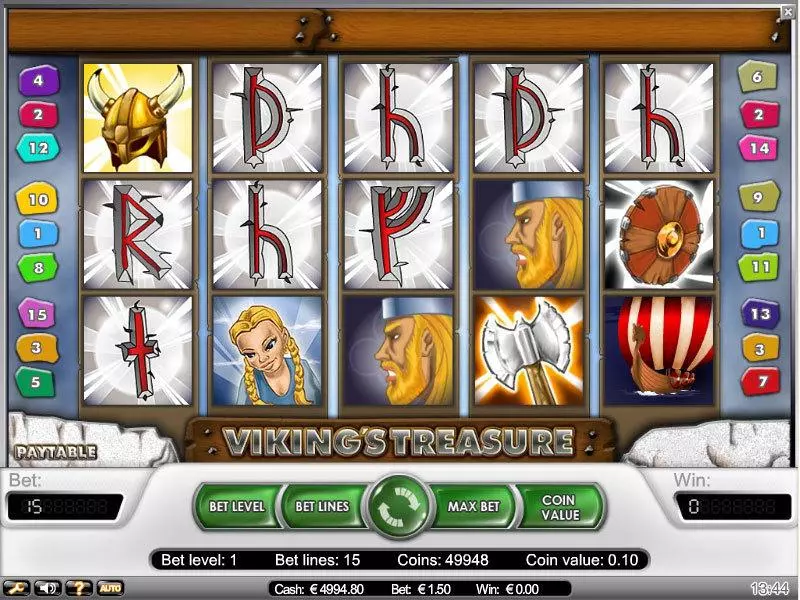 Viking's Treasure Slots made by NetEnt - Main Screen Reels