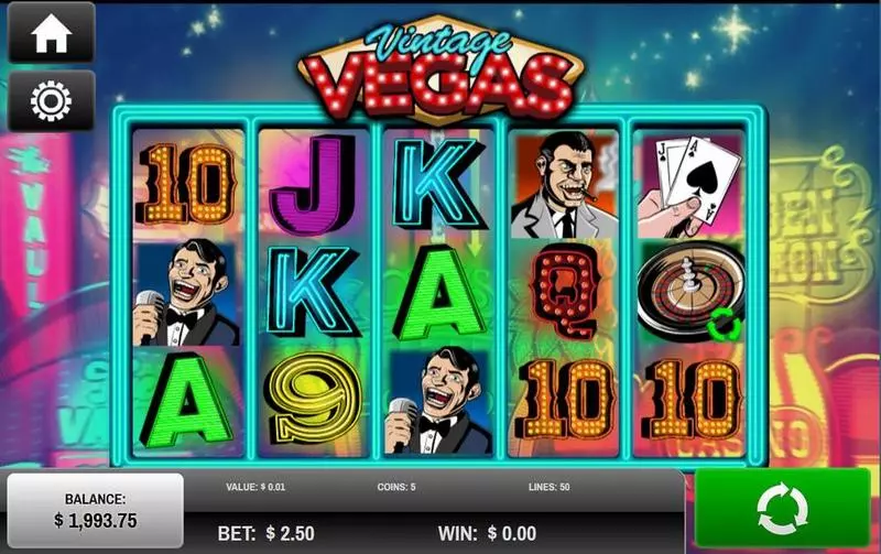 Vintage Vegas Slots made by Rival - Introduction Screen