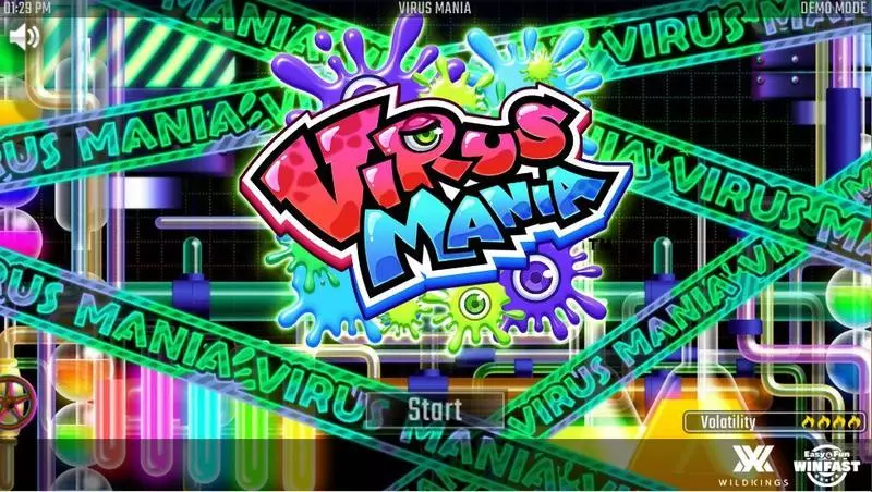 Virus Mania Slots made by Win Fast Games - Introduction Screen