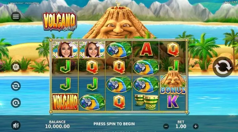 Volcano Deluxe Slots made by StakeLogic - Main Screen Reels