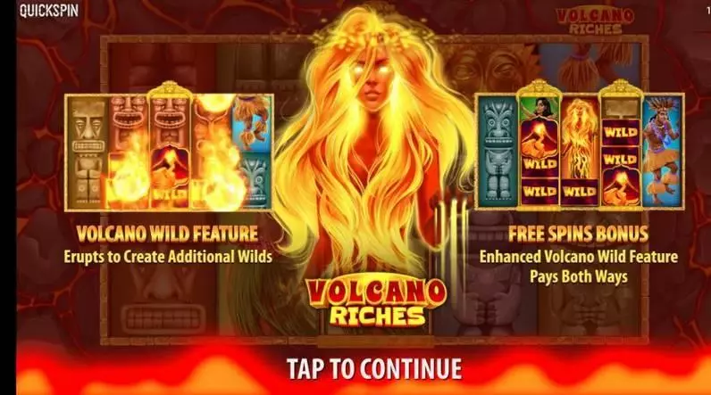 Volcano Riches Slots made by Quickspin - Bonus 1