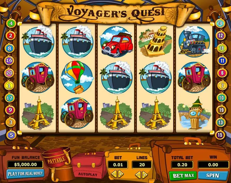Voyager's Quest Slots made by Topgame - Main Screen Reels