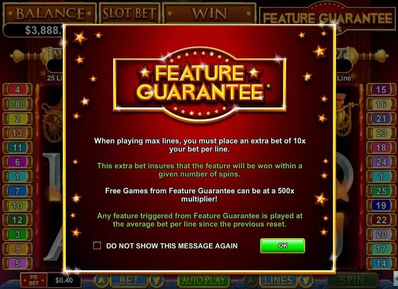 Vulcan Slots made by RTG - Info and Rules