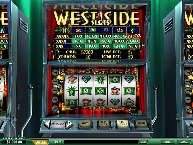 West Side Slots made by PlayTech - Main Screen Reels