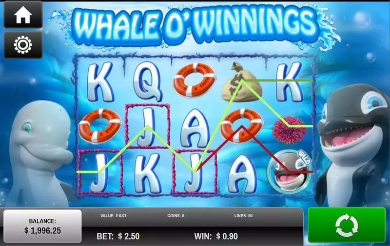 Whale O'Winnings Slots made by Rival - Introduction Screen