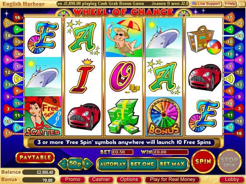 Wheel of Chance 5-Reels Slots made by WGS Technology - Main Screen Reels