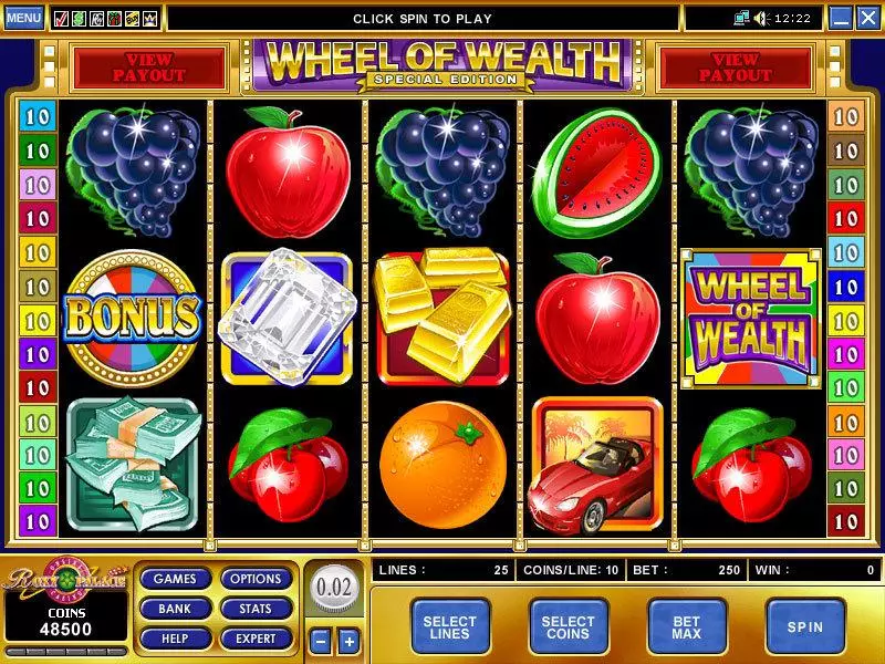 Wheel of Wealth Special Edition Slots made by Microgaming - Main Screen Reels