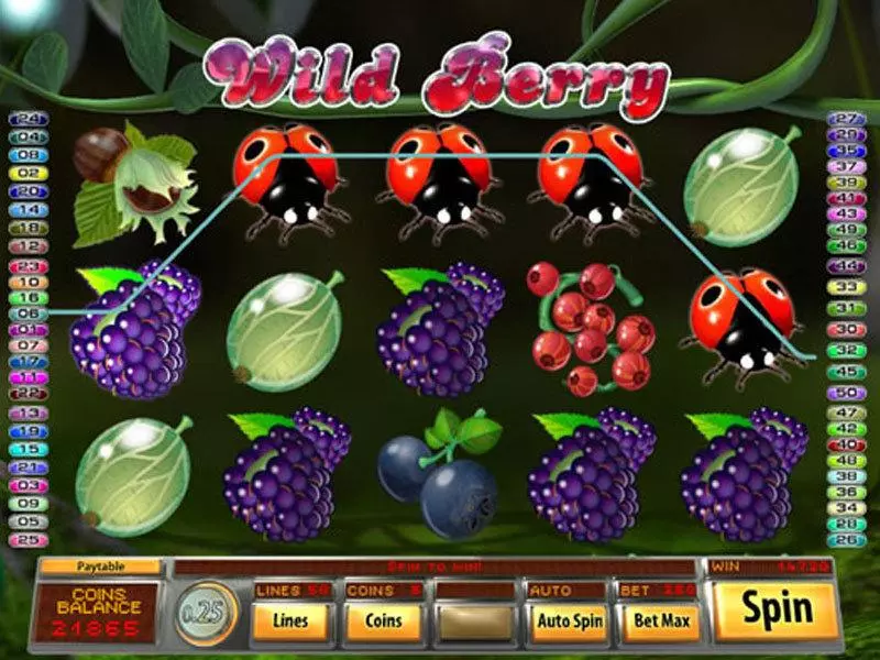 Wild Berry Slots made by Saucify - Main Screen Reels