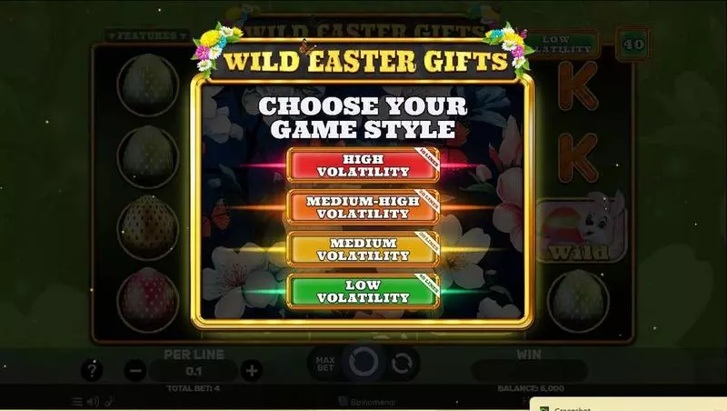 Wild Easter Gifts Slots made by Spinomenal - Introduction Screen