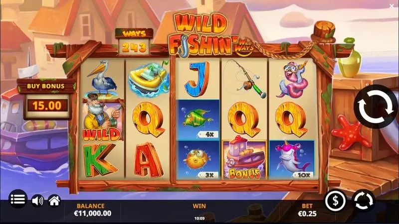 Wild Fishin Wild Ways Slots made by Jelly Entertainment - Main Screen Reels