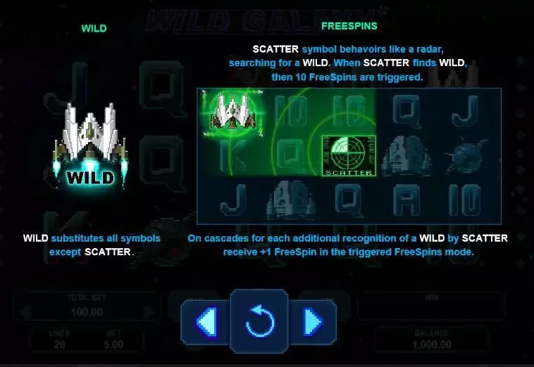 Wild Galaxy Slots made by Booongo - Bonus 1