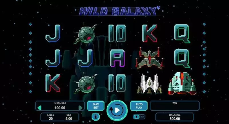 Wild Galaxy Slots made by Booongo - Introduction Screen