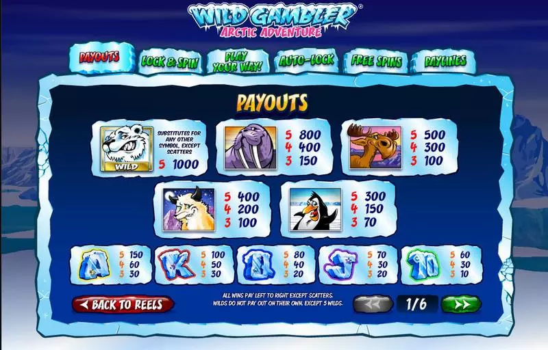 Wild Gambler Artic Adventure Slots made by Ash Gaming - Info and Rules