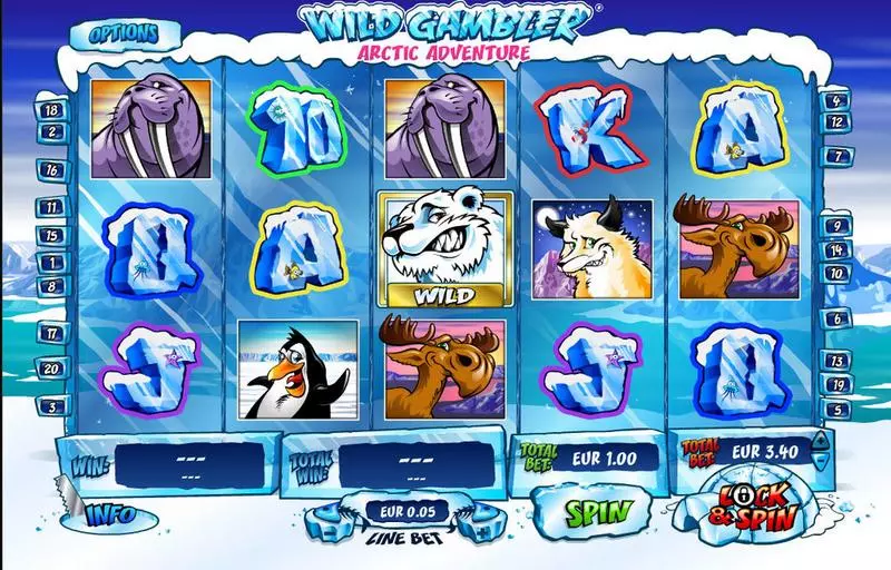 Wild Gambler Artic Adventure Slots made by Ash Gaming - Main Screen Reels