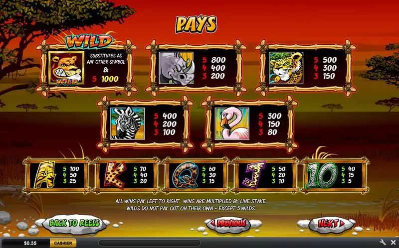 Wild Gambler Slots made by Ash Gaming - Info and Rules