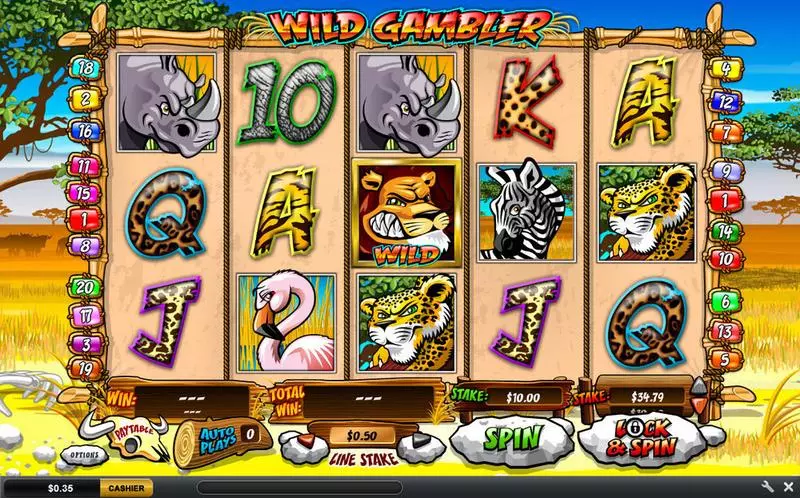 Wild Gambler Slots made by Ash Gaming - Main Screen Reels