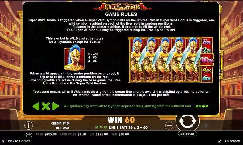 Wild Gladiators Slots made by Pragmatic Play - Bonus 2