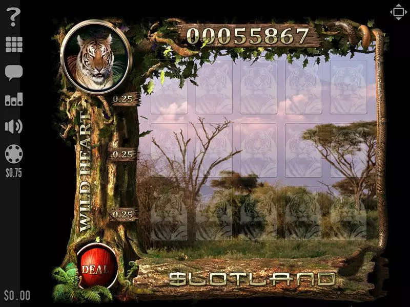Wild Heart Slots made by Slotland Software - Main Screen Reels