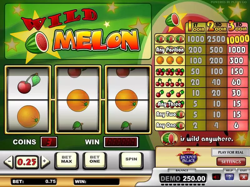 Wild Melon Slots made by Play'n GO - Main Screen Reels