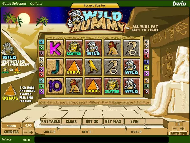 Wild Mummy Slots made by Amaya - Main Screen Reels