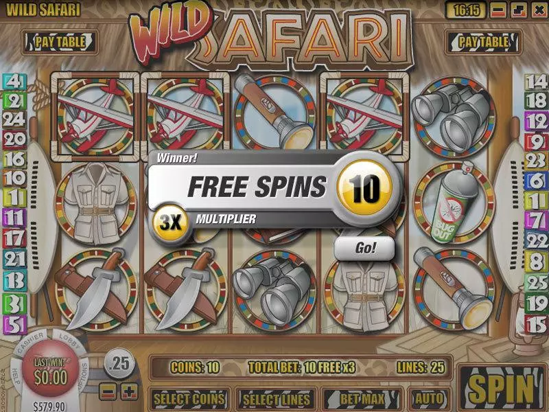 Wild Safari Slots made by Rival - Bonus 1