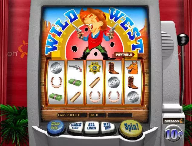 Wild West Slots made by NetEnt - Main Screen Reels
