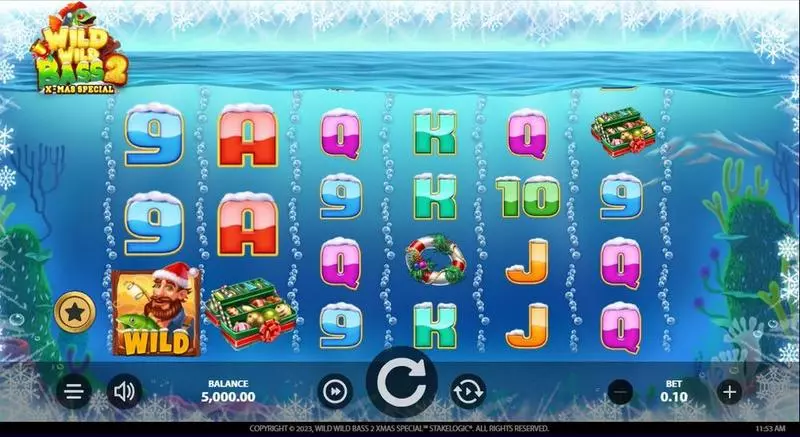 Wild Wild Bass 2 Xmas Special Slots made by StakeLogic - Main Screen Reels