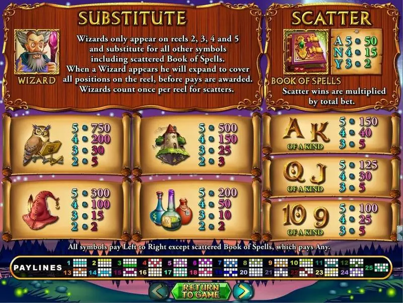 Wild Wizards Slots made by RTG - Info and Rules